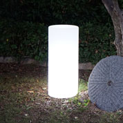 Coluna Luminosa Branca com Ficha - 35 x A38 cm